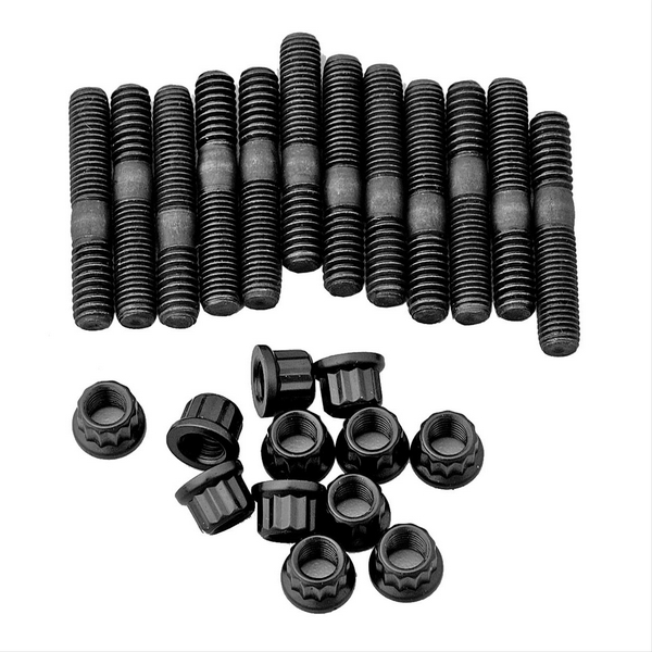 Valve Cover Studs, Black Oxide, Zinc Plated, Ford, Small Block, Set of 12